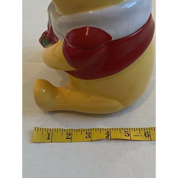 Disney's Winnie The Pooh 10” Ceramic Cookie Jar Santa Present Christmas Holiday - Picture 6 of 11